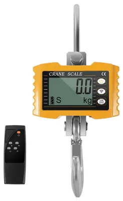Produktbild von Hängewaage, 1000kg Tragfähigkeit, LCD-Display, Gelb