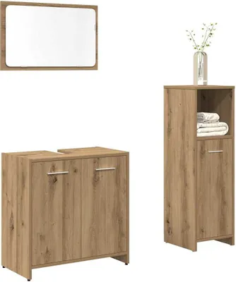Produktbild von Möbel 3-tlg. Badmöbel-Set Artisan-Eiche Holzwerkstoff - Badezimmer 3328560