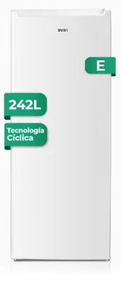 Kühlschrank 242 L weiß, umkehrbare Tür, leise, EEK E