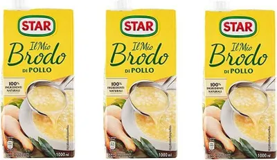 Produktbild von Star Brodo Pollo Broth flüssige Hühnerbrühe, 1 l, 3 Stück