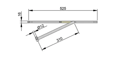 Produktbild von Athmer Türöffnungsbegrenzer Porti f.Türblatt-B.610-719mm Holz-und Metallzargen 120Grad