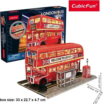 Image de Puzzle 3D Night Edition : London Bus 161 pièces