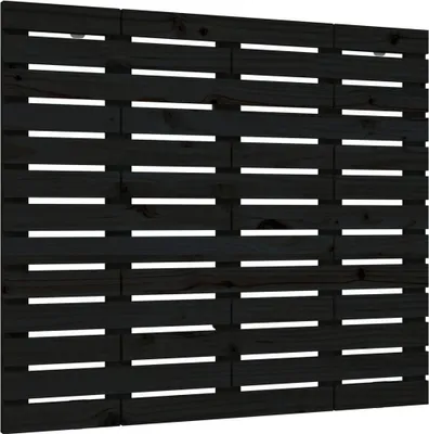 Obrázok produktu pre vidaXL Nástenné čelo čierne 126x3x91,5 cm Masívne borovicové drevo