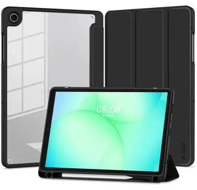 Produktbild von Schutzhülle mit Klappe für Galaxy Tab A11 / Tab A9, Tech-Protect SC Pen Hybrid, Schwarz