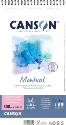 Obrázek produktu pro CANSON C518413002 CANSON Akvarelový blok "Montval", 160 x 284 mm, 300 g/m2