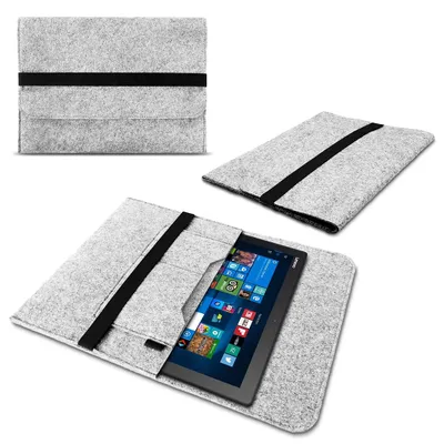 Produktbild von Sleeve Tasche für Wortmann Terra Pad 1201 1162 Hülle Filz Case Schutzhülle CoverNotebook Filz Farbe UC:Hell Grau