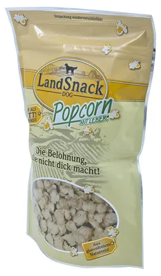 Produktbild von Landfleisch LandSnack Für Hunde Popcorn Mit Leber, Snacks, Hund, Adult, Leber, 100 g, Zuckerfrei