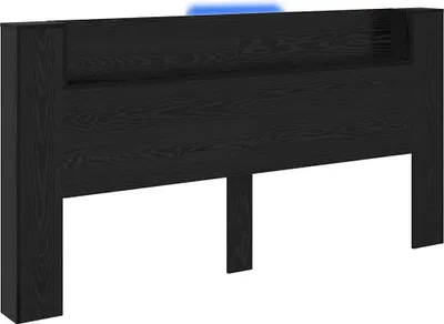 Obrázok produktu pre vidaXL Čelo postele čierny dubový vzhľad 200 x 15 x 103,5 cm materiál na báze dreva