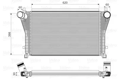 Produktbild von VALEO 818347 Ladeluftkühler LLK für VW Golf VII Schrägheck (5G1, BQ1, BE1, BE2) Turbo Intercooler