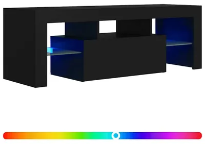 Produktbild von vidaXL TV-Schrank mit LED-Leuchten Schwarz 120x35x40 cm