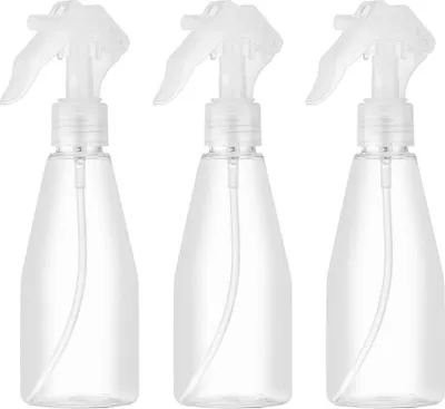 Produktbild von 3er Pack 200ML Kleine Sprühflasche aus Kunststoff Transparent | Mini-Zerstäuber - für Wassersprüher/Pflanzensprüher