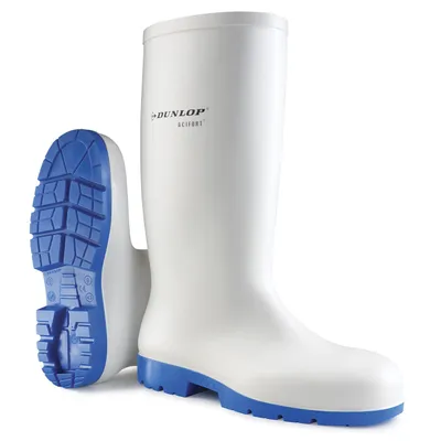 Produktbild von Dunlop Stiefel Acifort Classic+ O4 weiß nach EN ISO 20347:2012 O4 FO SRC, ohne Schutzkappe weiß  Größe 47
