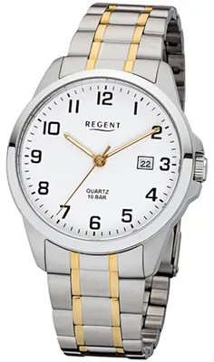 Produktbild von Regent Herrenarmbanduhr Edelstahl F-1014