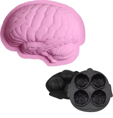 Produktbild von Gehirn Silikon Backform Set - Halloween Kuchen