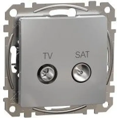 Produktbild von TV/SAT-Anschlussdose (4dB) silber IP20 SDD113471S Sedna Design Schneider Electric