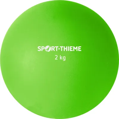Produktbild von Sport-Thieme Trainings-Stoßkugel "Kunststoff", 2 kg, Grün, ø 114 mm