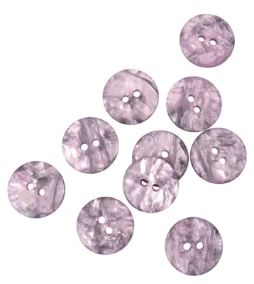 10 x Trendiger Knopf, strukturlook, glossy violett, 18 mm