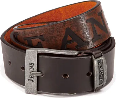 Produktbild von Gil Herren Jeans Anzug Gürtel Wechsel Schnalle Männer Leder Optik Gürte Buckle Braun 115 cm