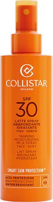 Produktbild von Collistar Tanning Moisturizing Milk Spray SPF30, Sonnenmilch, Gesicht & Körper, Flasche, Feuchtigkeitsspendend, Nährend, Schutz, Weichmachend, 200 ml, Unisex