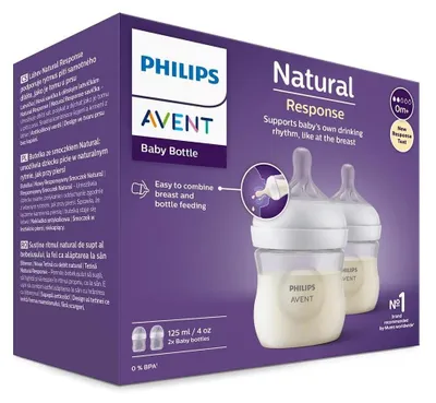 Produktbild von Philips Avent Natural Response Babyflasche Doppelpackung 125ml Durchsichtig  Kinder Durchsichtig One Size