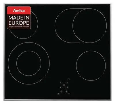 Obrázok produktu pre Amica KMC 742 600 E, Čierna, Vstavaný, 60 cm, Keramický, Sklokeramická, 4 zone(s)