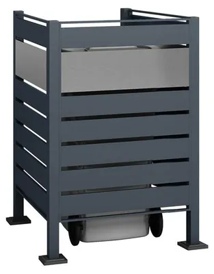 Produktbild von Westmann Metall Mülltonnenverkleidung Planum 1x240 L Anthrazit Mix 90x90x120 cm
