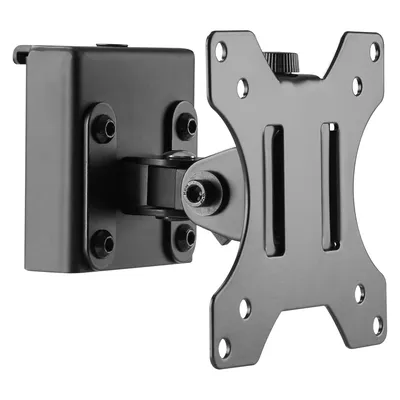 Produktbild von InLine Slatwall Monitorhalterung kurz, Schwarz, Stahl, 6,5 kg, 75 x 75,100 x 100 mm, 33 cm (13"), 33 cm (13")