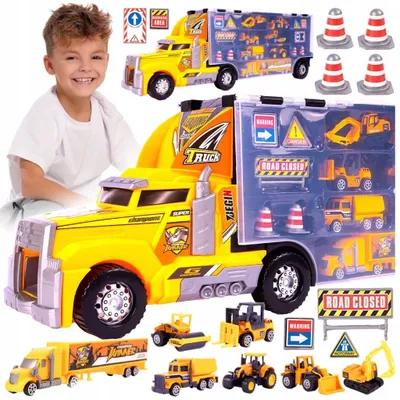 Zdjęcie produktu dla Laweta Ciężarówka Truck z Wyrzutnią Auta Koparka