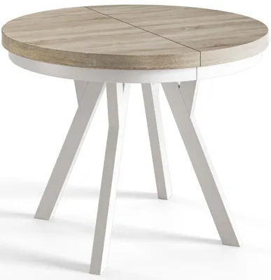Immagine prodotto di Alpi Moebel, Tavolo da Pranzo Evo, Tavolo per Mangiare Allungabile, Diametro da 110 - 210 cm, Sonoma