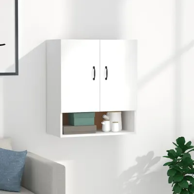 Produktbild von vidaXL Nástěnná skříňka bílá 60x31x70 cm Dřevěný materiál