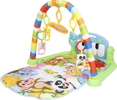Produktbild von Baby Piano-Gym Spieldecke mit Spielzeug Baby Spieldecke Babybett Musik-Activity