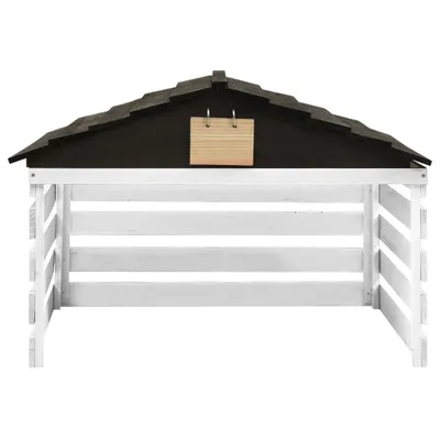 Immagine prodotto di Casetta per Tosaerba Robotizzato Nero e Bianco 78x74x54cm Abete
