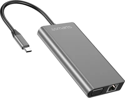 Zdjęcie produktu dla 4Smarts 8 in 1 Hub USB-C Dock - Stacja dokujca - srebrny