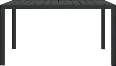 Immagine prodotto di vidaXL Tavolo da giardino nero 150x90x74 cm in alluminio e WPC