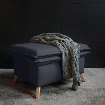Produktbild von MIUFORM Charming Charlie Pouf XL Slim - Sitzpouf - 90x70cm - Anthrazit - Fußablage Hocker Sitzhocker