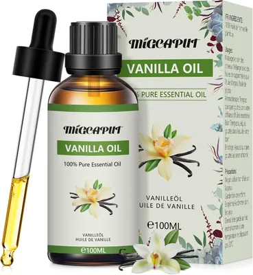 Immagine prodotto di Olio essenziale di vaniglia, 100 ml, 100% naturale, ideale per diffusori e aromaterapia