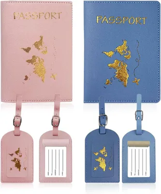 Productafbeelding van Paspoorthoezen en Kofferhangers Set - Reisaccessoires voor Bagage en ID