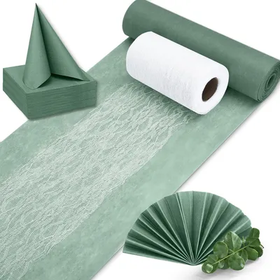 Obrázok produktu pre Stolový behúň 30 cm x 30 m, zelený, pre svadbu