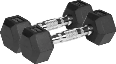 Rebel Active HEX Kurzhantel-Set 2 × 3 kg aus gummiertem Gusseisen