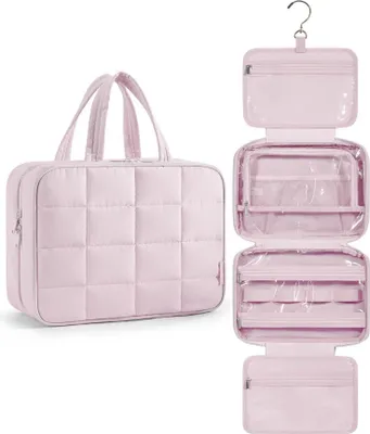 Produktbild von BAGSMART Kulturbeutel zum Aufhängen Groß Rosa Schmuck Organizer