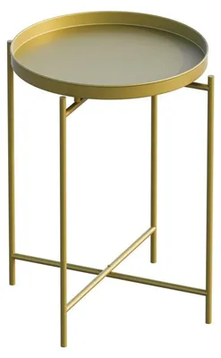 Image de Table basse dappoint en métal doré 46 x 56 x 46 cm