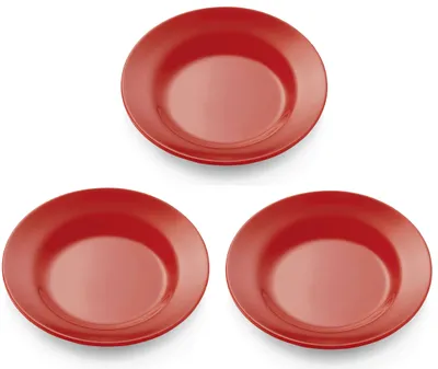 Produktbild von Melamin-Teller flach rot Ø 20 cm bunt Camping Party Kindergeburtstag Picknick