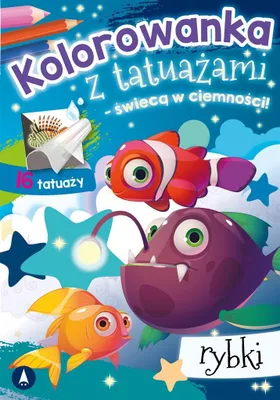 Obrázek produktu pro Rybki. Kolorowanka z tatuażami świecące w ciemności