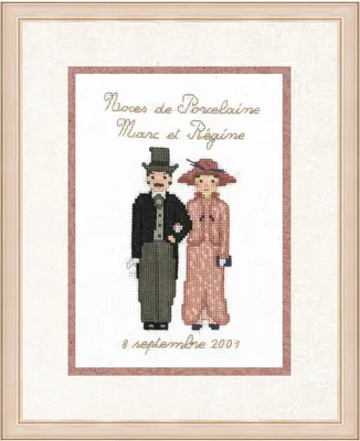 Obrázok produktu pre Krížiková súprava Le Bonheur des Dames "Porcelain Weddings", počítaná,