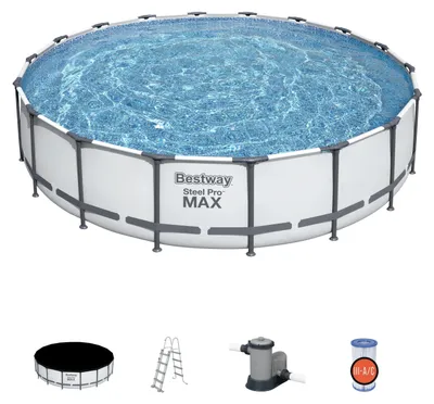 Immagine prodotto di Piscina fuoriterra tonda 549x122H Steel Pro Max Bestway 56462 completa accessori