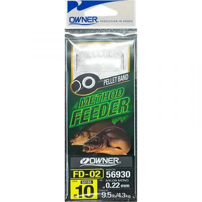 Produktbild von Owner Feederhaken Method Pelletband - 6 Angelhaken, Gr./Durchmesser/Tragkraft:Gr. 6 / 6.2kg / 0.25mm