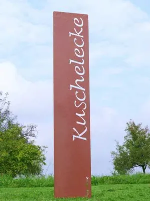 Produktbild von Gartenstele Edelrost "Kuschelecke" 120cm,Gartenstecker,Gartendeko,Gartenschilder