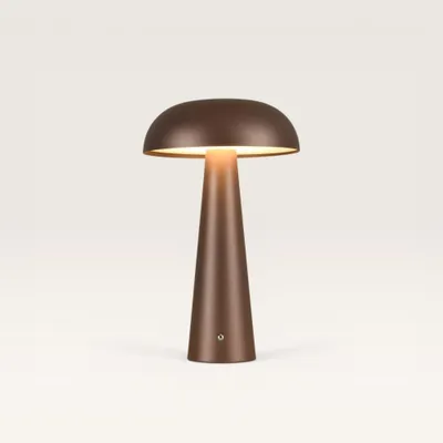 Produktbild von lusenz LED Tischleuchte Oryllo 2,5W Kaffee Pilzlampe IP20 dimmbar wiederaufladbar