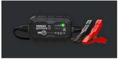 Produktbild von Noco GENIUS5 EU Batterie-Ladegerät 6V/ 12V 5A für Blei- und Lithium-Akkus bis 120Ah mit Krokodilklemmen und Kabelschuhen