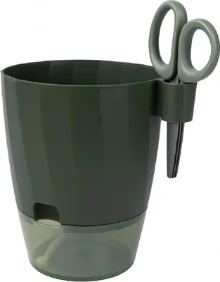 Immagine prodotto di Vaso per erbe aromatiche con sistema di auto-irrigazione e forbici per erbe aromatiche fresche